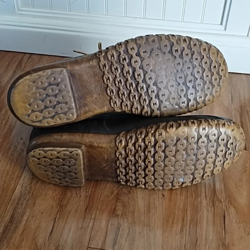 L.L. Bean Men's Brown Leather + Black Rubber Duck Boots
